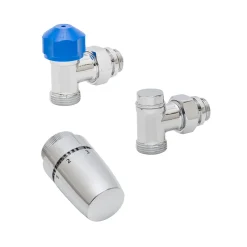 Schulte ExpressPlus Thermostat-Set Eck verchromt