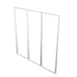 Schulte klappbare Badewannenfaltwand Alu Natur