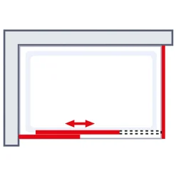 Schulte Komplettdusche Korsika 220 x 80 x 120 cm schwarz