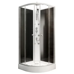 Schulte Komplettdusche Rhodos 225 x 85 x 85 cm schwarz