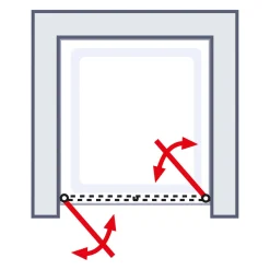 Schulte Pendeltür Alexa Style 2.0 inkl Seitenwand und Duschwanne 90 x 90 cm