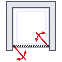 Schulte Pendeltür ExpressPlus Alexa Style 2.0 Nische 192 x 90 cm