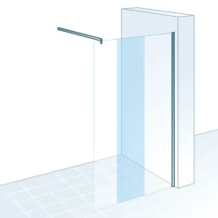 Schulte Walk In Duschwand Alexa Style 190 x 100 cm ESG 5 mm fixil