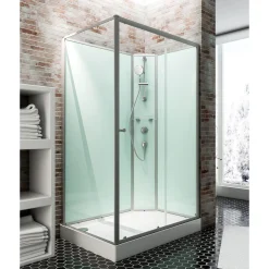 Schulte Wellnesskabine Ibiza rechts light-grün 204 x 160 x 90 cm