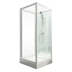 Schulte Wellnesskabine Juist II weiß ESG 5 mm