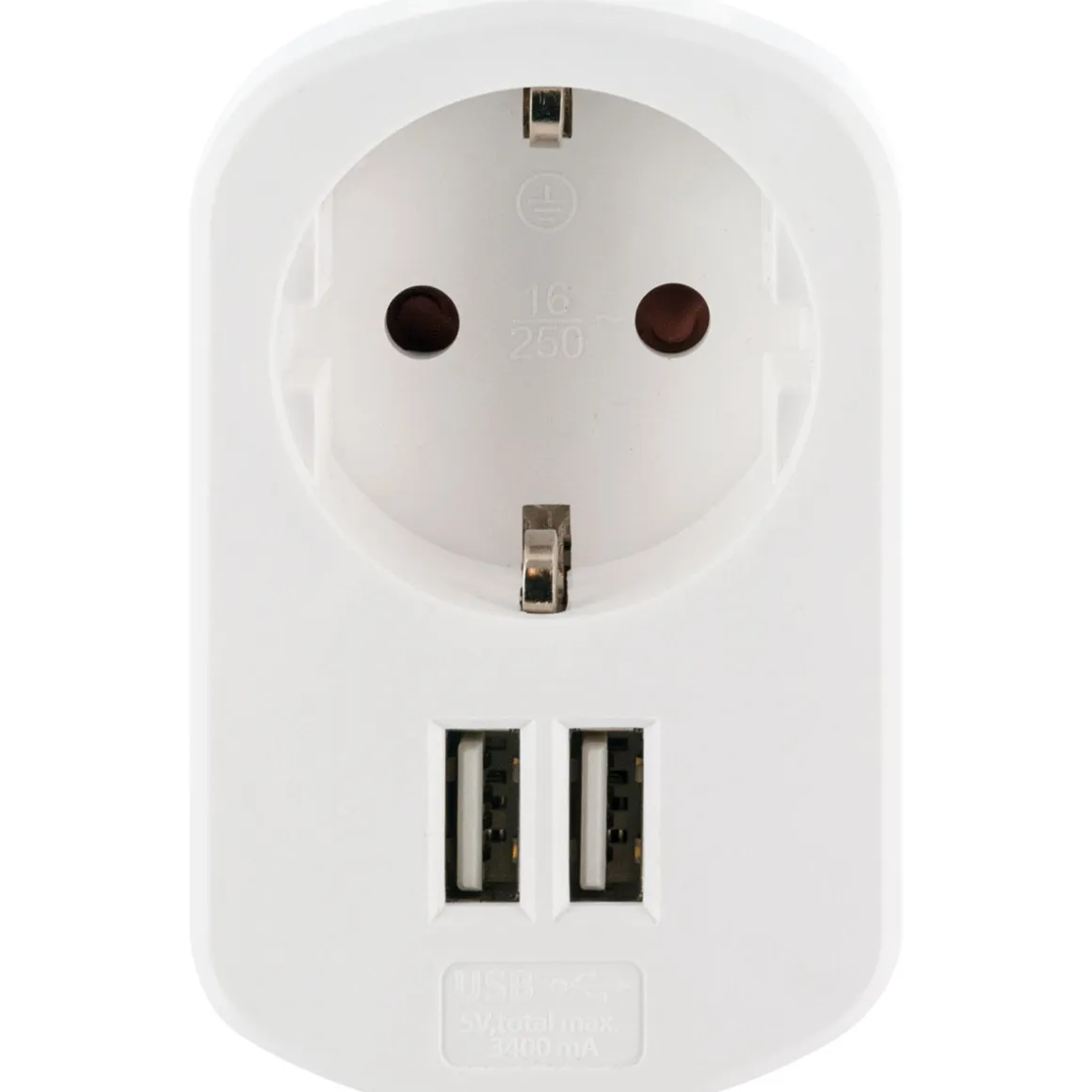 Schwaiger Ladegerät mit 2-fach USB 3.4A 230 V weiß