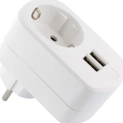 Schwaiger Ladegerät mit 2-fach USB 3.4A 230 V weiß