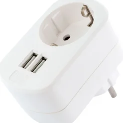 Schwaiger Ladegerät mit 2-fach USB 3.4A 230 V weiß