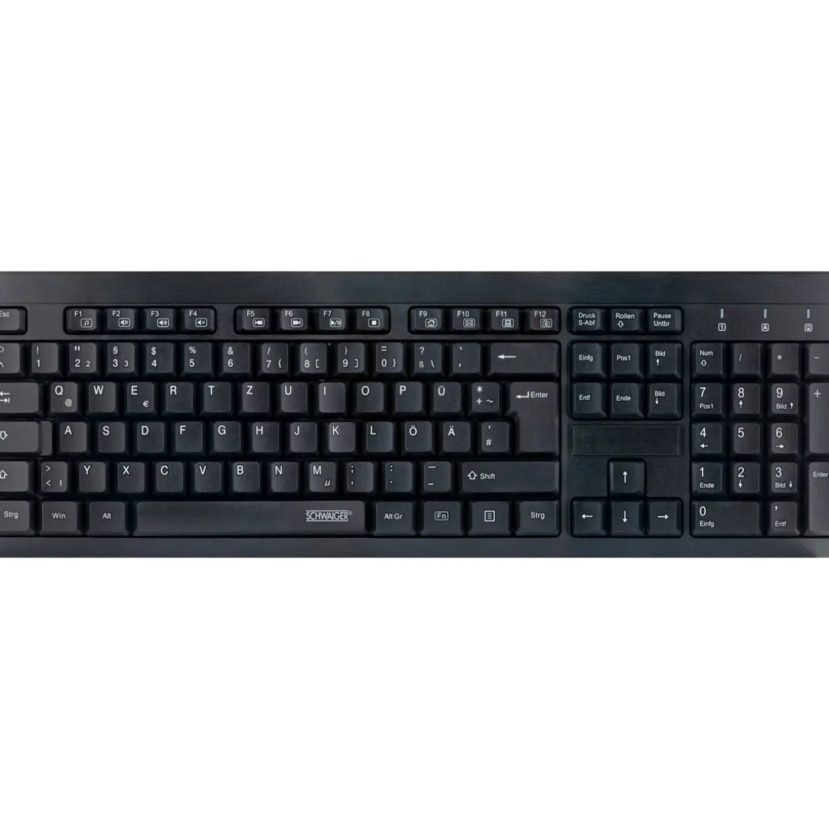 Schwaiger PC Tastatur kabellos schwarz