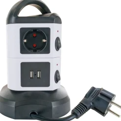 Schwaiger Steckdosentower 7-fach mit 2-fach USB