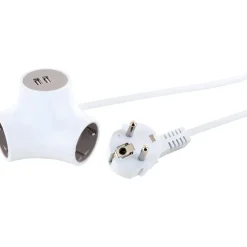 Schwaiger Steckdosenwürfel 3-fach mit 2-fach USB