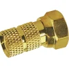 Schwaiger F-Aufdrehstecker 6,5 mm gold