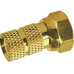 Schwaiger F-Aufdrehstecker 6,5 mm gold