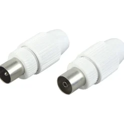 Schwaiger IEC-Koax-Set weiß Stecker und Buchse