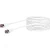Schwaiger SAT-Antennenkabel 90 dB 10 m weiß mit F-Stecker und F-Stecker
