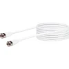 Schwaiger SAT-Antennenkabel 90 dB 7,5 m weiß mit F-Stecker und F-Stecker