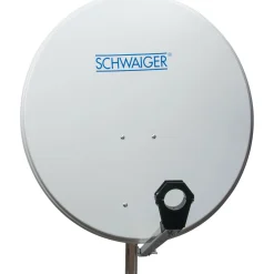 Schwaiger Satellitenschüssel Alu-Line mit Logo 80 cm Aluminium hellgrau