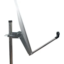 Schwaiger Satellitenschüssel Alu-Line mit Logo 80 cm Aluminium hellgrau