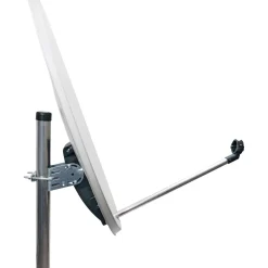 Schwaiger Satellitenschüssel mit Logo 80 cm Stahl weiß