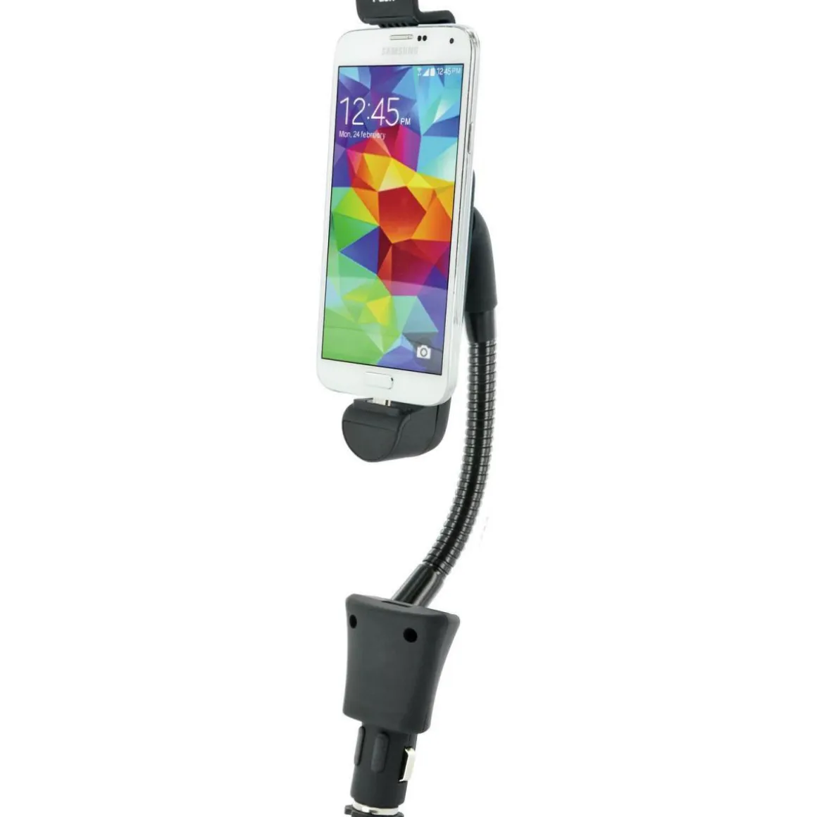 Schwaiger Smartphone-Halterung mit Mirco USB-Anschluss 12 V für Auto/KFZ/Zigarettenanzünder