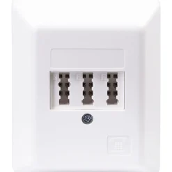 Schwaiger Telefonanschlussdose Universal 3-fach Aufputz