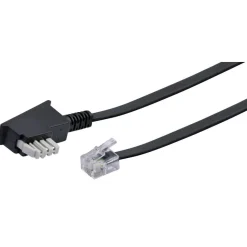Schwaiger Telefonkabel 10 m schwarz