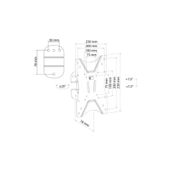 Schwaiger TV-Wandhalter Motion 1 für Bildschirm 58 bis 117 cm