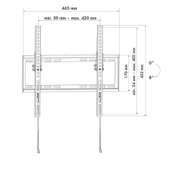 Schwaiger TV-Wandhalter Tilt 2 neigbar 81 bis 190 cm