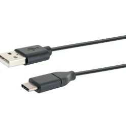 Schwaiger USB-3.1-Adapterkabel 3.1C-/2A-Stecker 1m schwarz