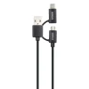 Schwaiger USB-3.1-A-Kabel mit C-Stecker/2.0 Micro1m schwarz