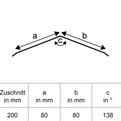 SDF Firstblech 200 x 8 x 8 cm