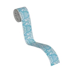 Selbstklebende-Borte Ornamentgrau-türkiesu 5 m