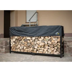 ShelterLogic Kaminholzregal Traglast 2.000 kg Inkl. Abdeckung 36,3x238,3x118,9cm