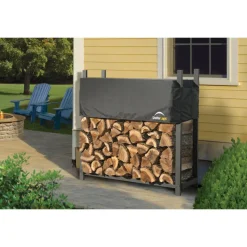 ShelterLogic Kaminholzregal Traglast 1.000 kg Inkl. Abdeckung 36,3x119,4x118,9cm