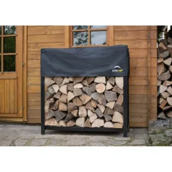 ShelterLogic Kaminholzregal Traglast 1.000 kg Inkl. Abdeckung 36,3x119,4x118,9cm