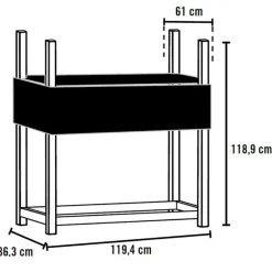 ShelterLogic Kaminholzregal Traglast 1.000 kg Inkl. Abdeckung 36,3x119,4x118,9cm