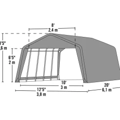 ShelterLogic Weidezelt 23,18m² 610x380x260cm Grün