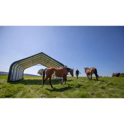 ShelterLogic Weidezelt Run-In-Shed 49,64 m² 730x670x380cm Grün