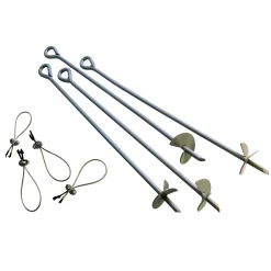 ShelterLogic Weidezelt Zubehör Bodenanker 4 Stück 69cm Silber