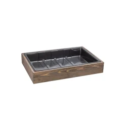 SIENA GARDEN Anzuchtholzkiste 24er Topfplatte 35 x 24 x 6 cm