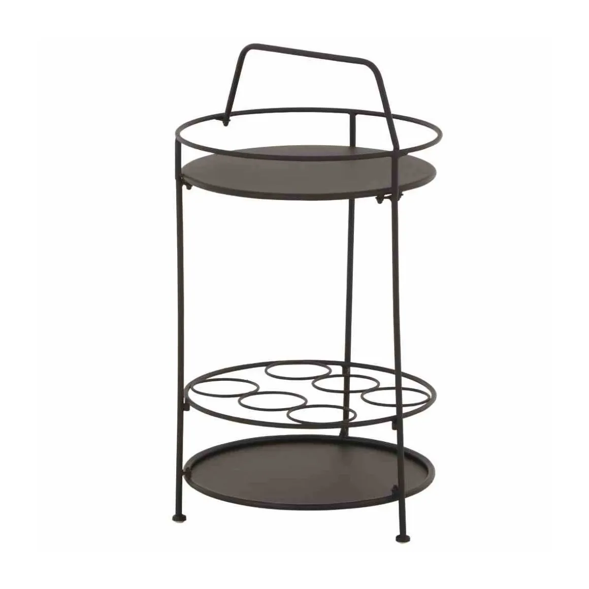 Siena Garden Beistelltisch Siero 42 x 74 cm schwarz