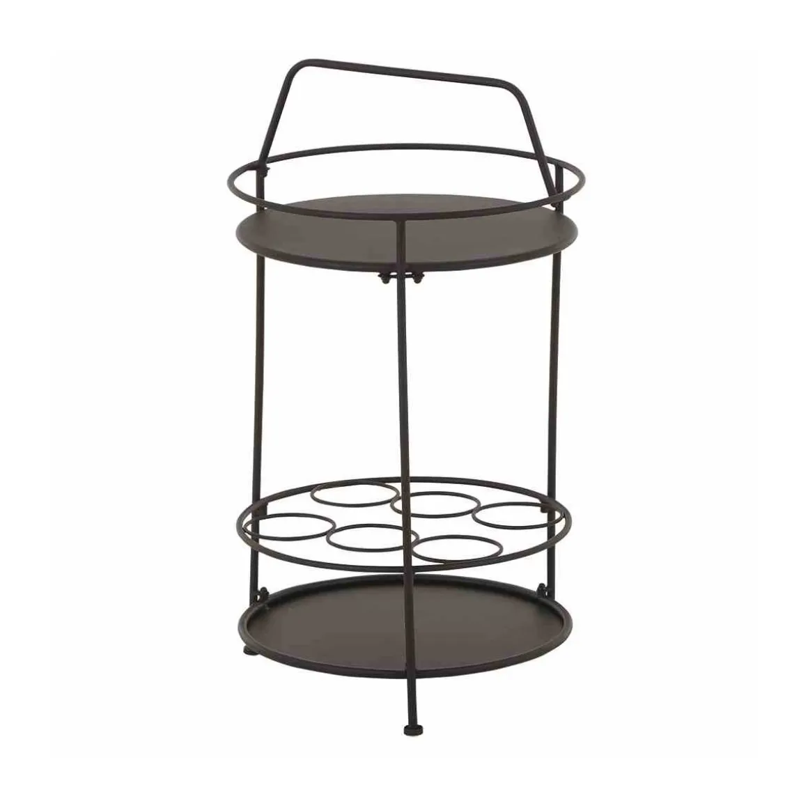 Siena Garden Beistelltisch Siero 42 x 74 cm schwarz