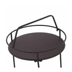 Siena Garden Beistelltisch Siero 42 x 74 cm schwarz