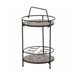 Siena Garden Beistelltisch Como 42 x 74 cm schwarz