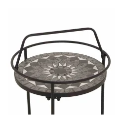 Siena Garden Beistelltisch Como 42 x 74 cm schwarz