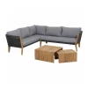 Siena Garden Loungeset „Parma“, 4-teilig, anthrazit/grau