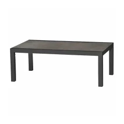 Siena Garden Loungetisch Belia 120 x 70 x 43,5 cm matt anthrazit/anthrazit