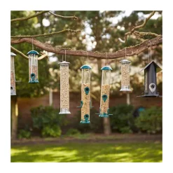 Siena Garden Vogelfuttersäule Aluminium Line für Nüsse 24 cm