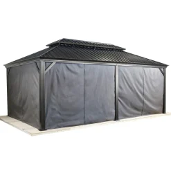 Sojag Pavillon Messina 1220 inkl. Moskitonetz 363x598x307,1cm Anthrazit