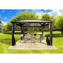 Sojag Pavillon Verona 1014 inkl. Moskitonetz 298,3x422,5x261cm Anthrazit
